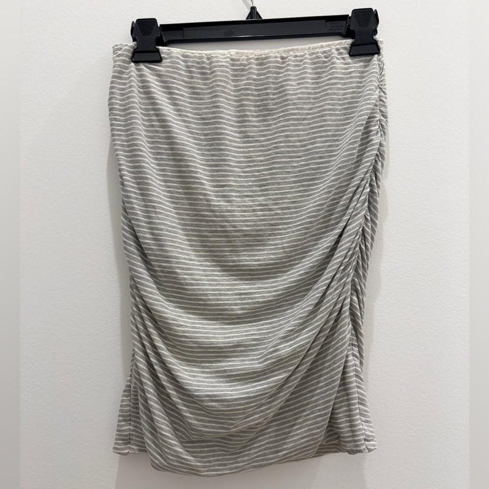 James Perse Gray Striped skirt